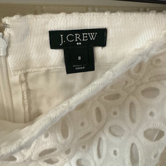 J. Crew White Eyelet Mini Skirt (Size 8) - Picture 4 of 5